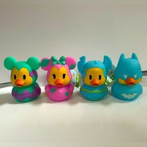 NEW!! Disney & DC Comics Mickey & Minnie Mouse, Stitch & Batman Easter Duck Set